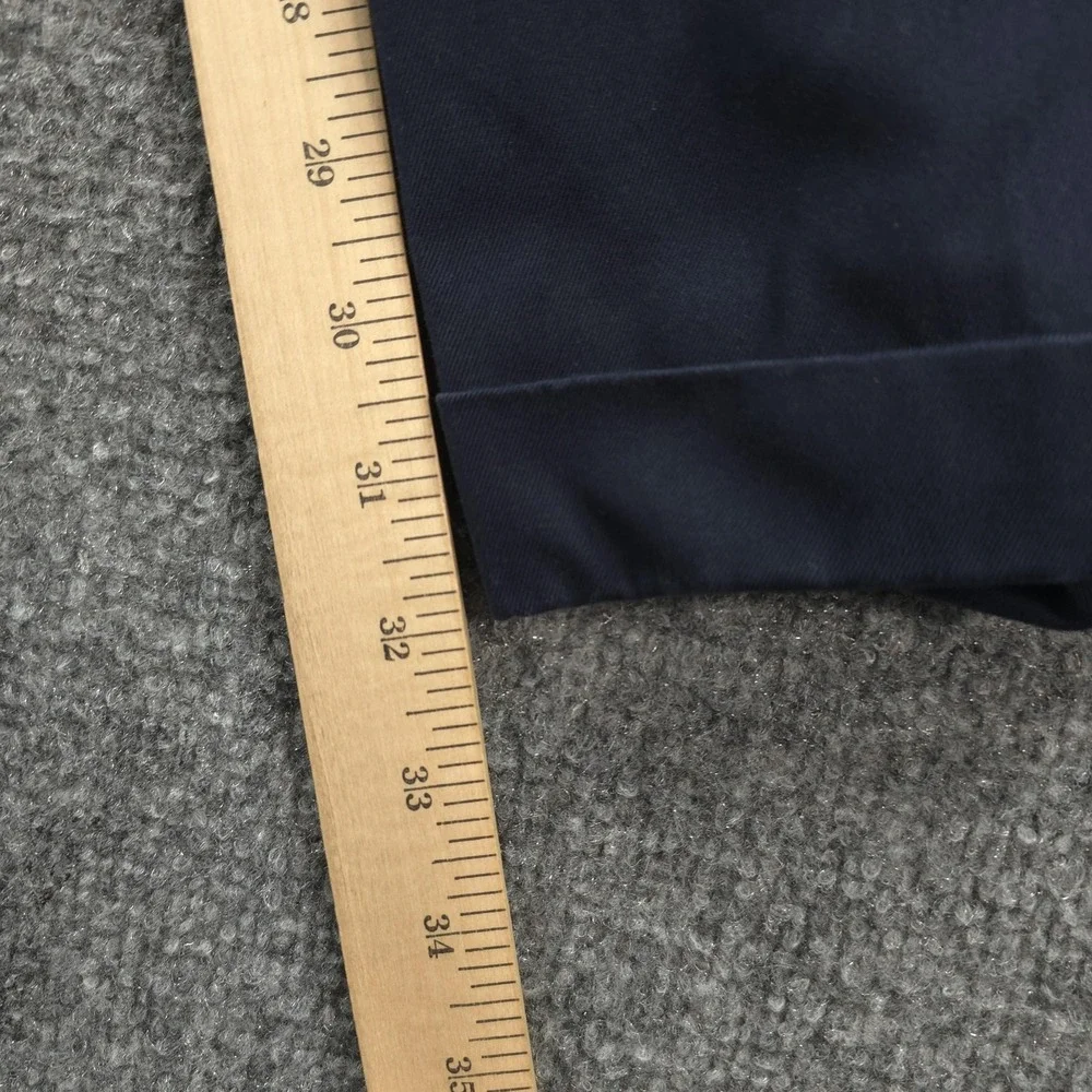 Vintage Polo Ralph Lauren Pants Mens 35x32 Blue Pleated Chino Cotton Dress